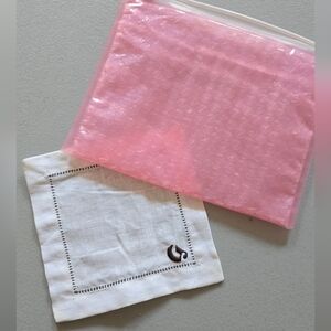 Glossier White Handkerchief with Embroidery